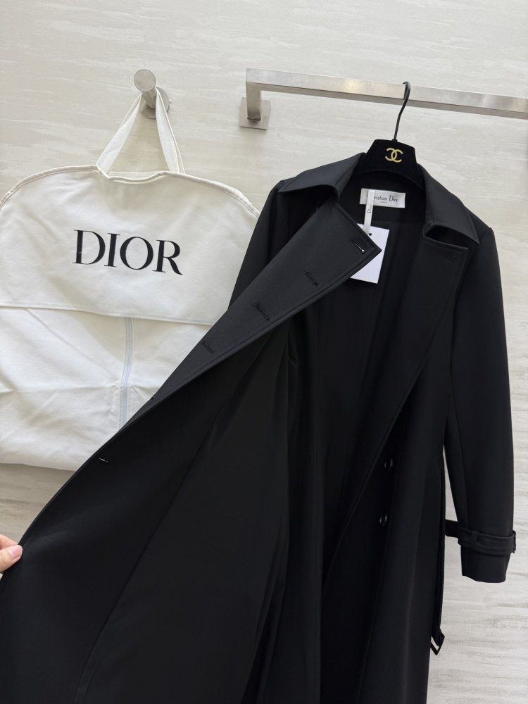 Двубортный длинный тренч фото 7