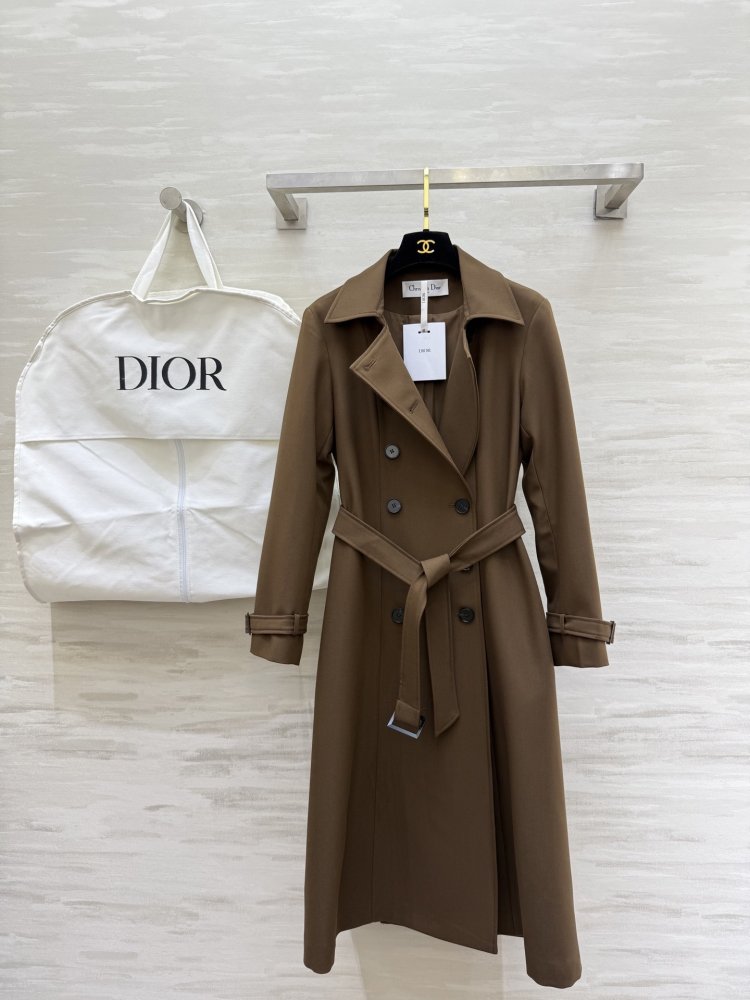 Двубортный длинный тренч фото 7