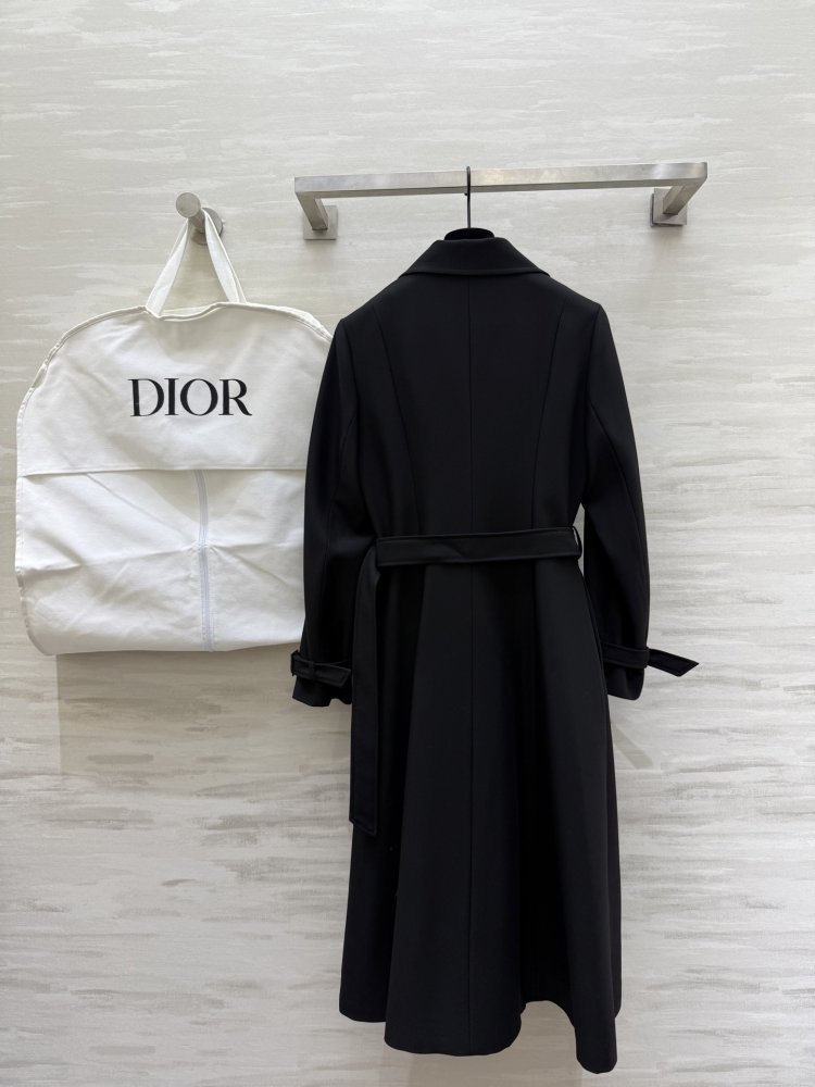 Двубортный длинный тренч фото 9