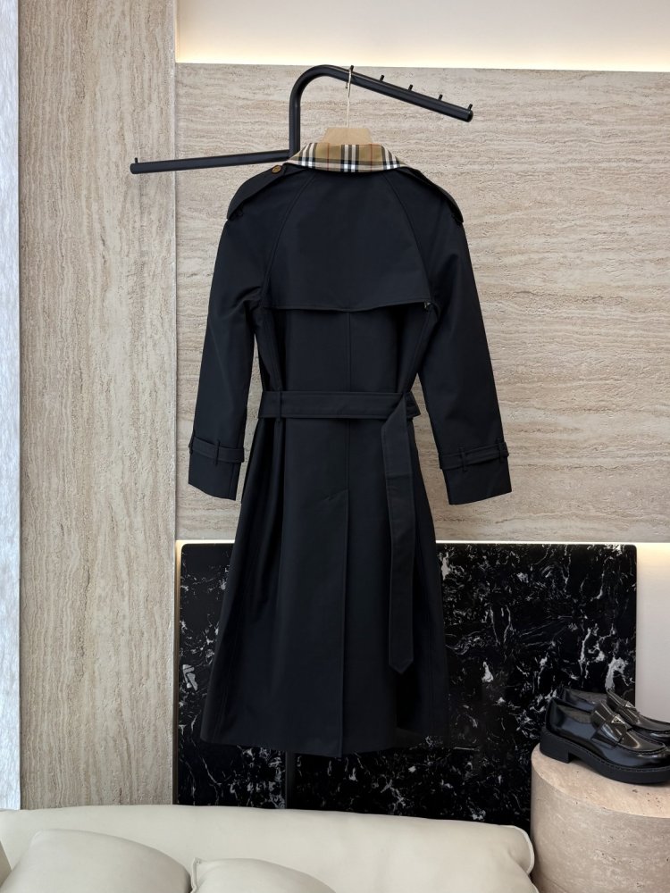 Двобортний довгий тренчкот фото 2