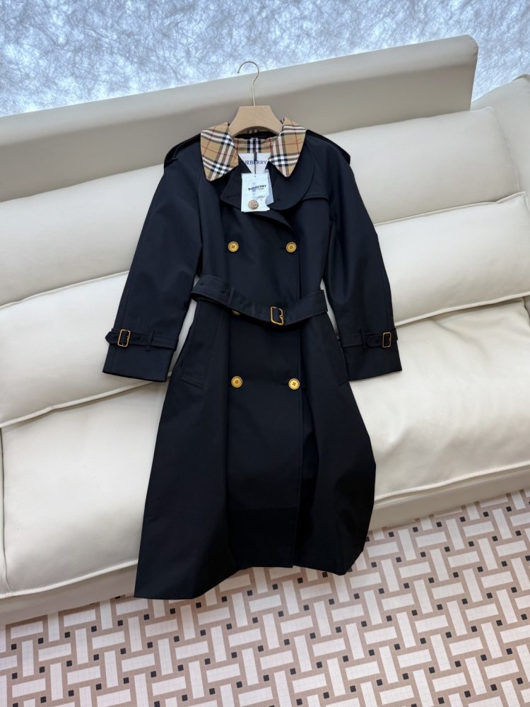 Двобортний довгий тренчкот фото 3