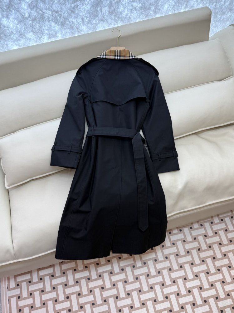 Двобортний довгий тренчкот фото 4