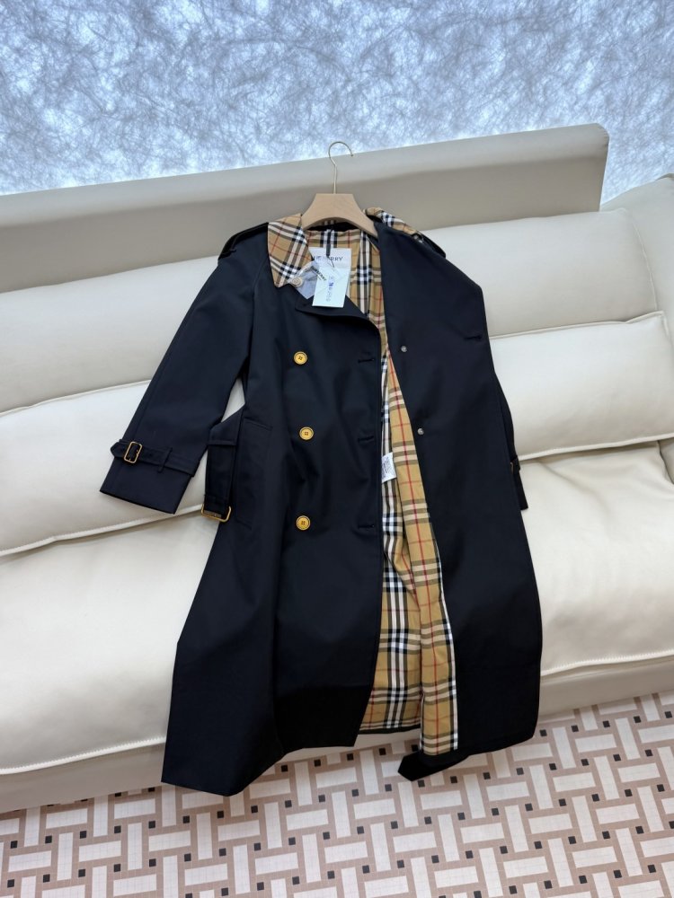 Двобортний довгий тренчкот фото 5