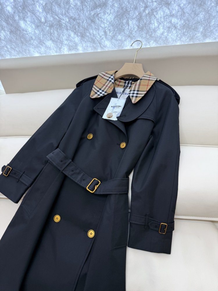 Двобортний довгий тренчкот фото 7