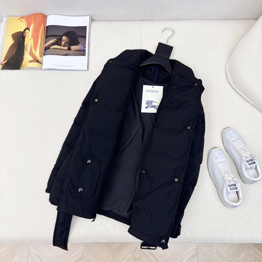 Двубортный короткий пуховик женский фото 8