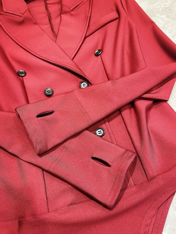 Double-breasted slinky a jacket bodysuit фото 3