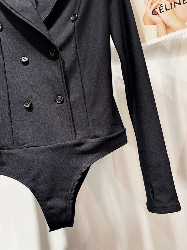 Double-breasted slinky a jacket bodysuit фото 4