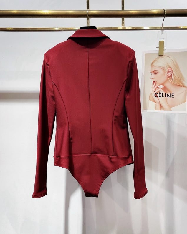 Double-breasted slinky a jacket bodysuit фото 6