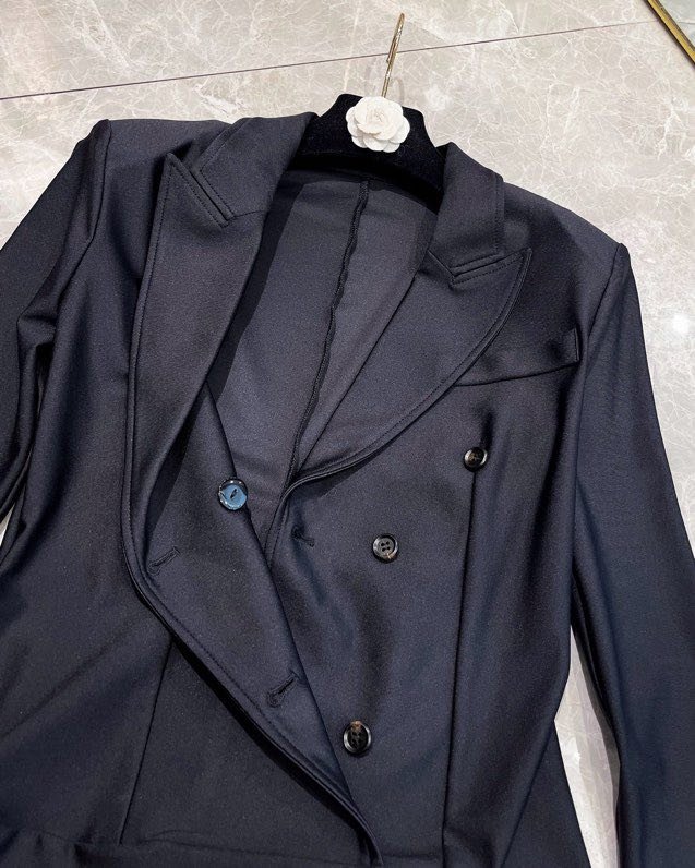 Double-breasted slinky a jacket bodysuit фото 7