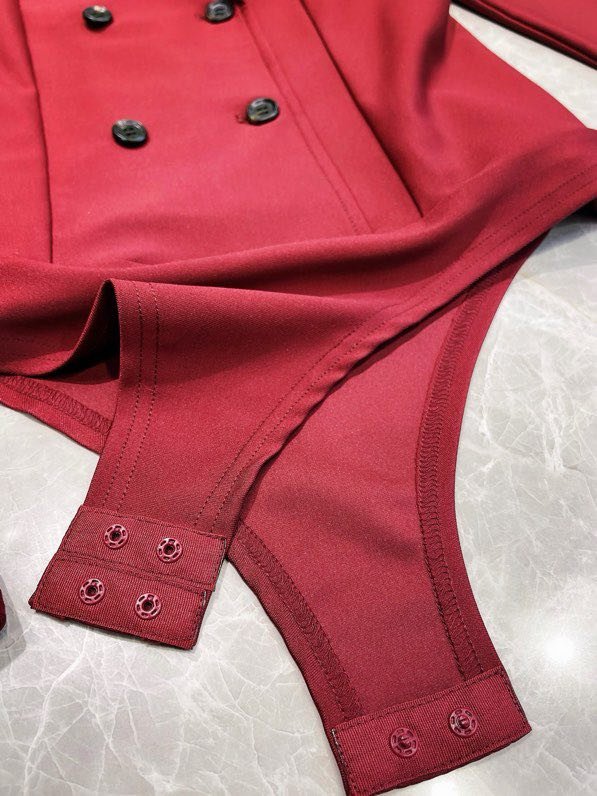 Double-breasted slinky a jacket bodysuit фото 7