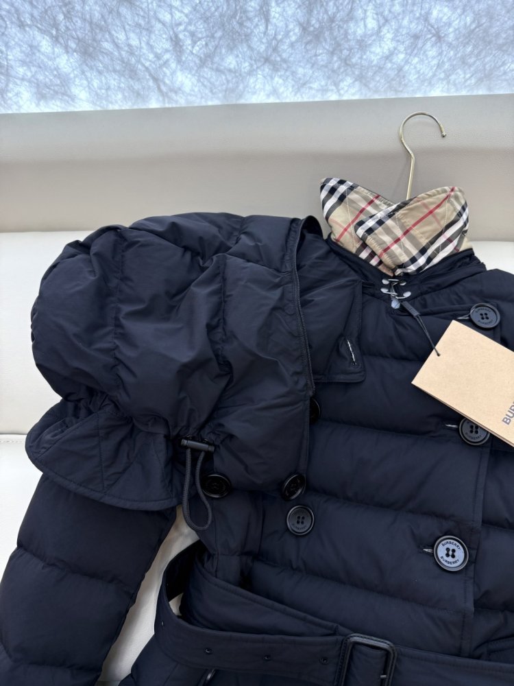 Double-breasted fitted Down jacket фото 8