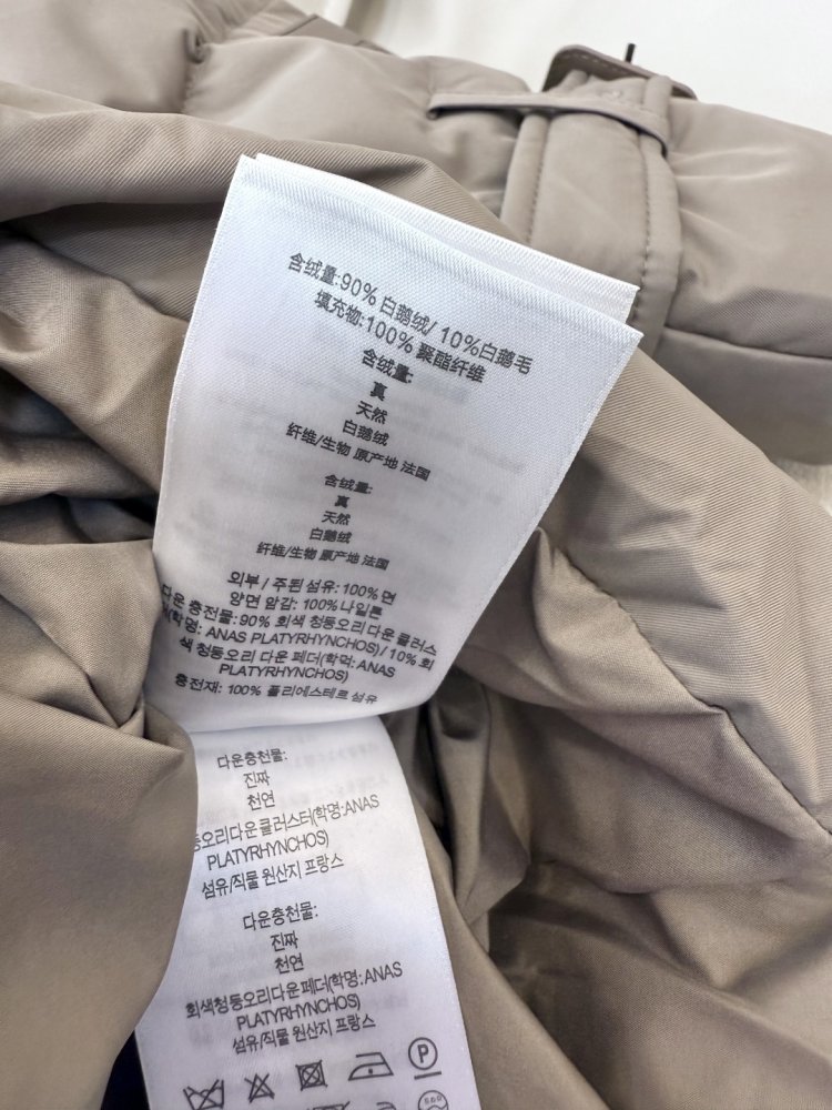 Двобортний приталений пуховик фото 9