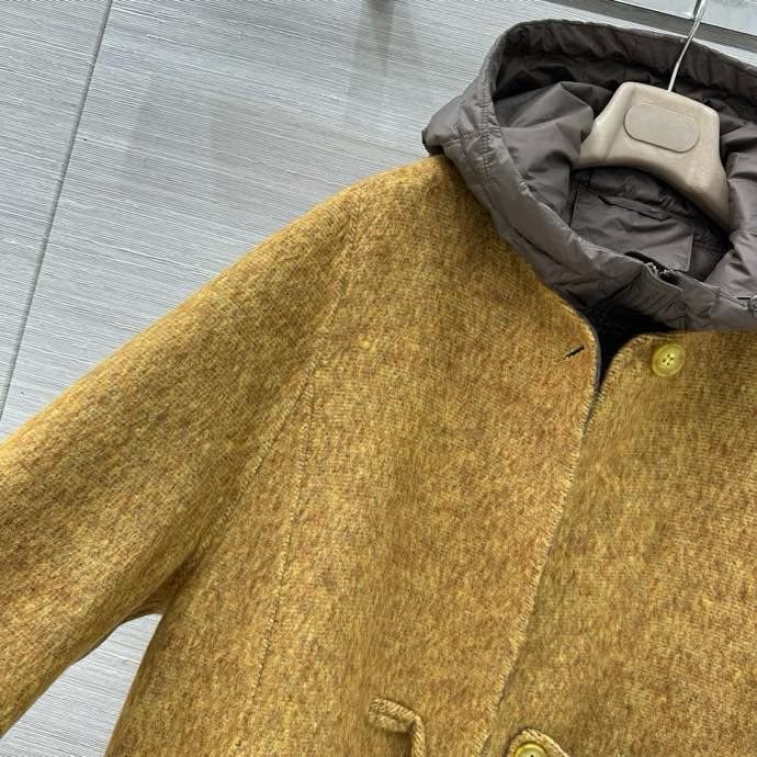 Двухсекционное кашемірове пальто з пухової підкладкою з двох сторін фото 2