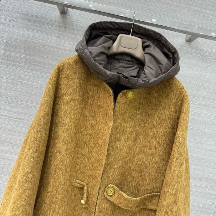 Двухсекционное кашемірове пальто з пухової підкладкою з двох сторін фото 4