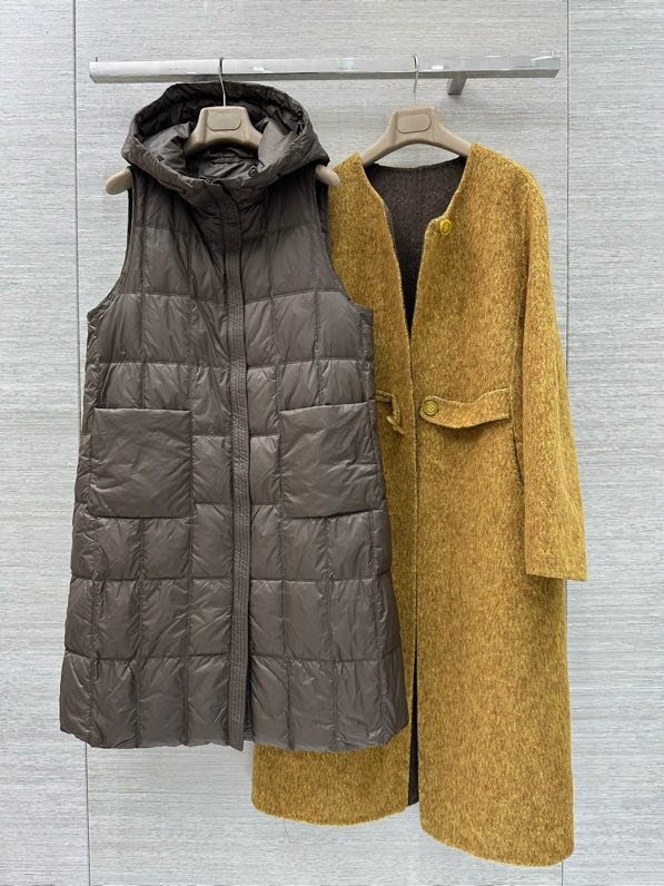 Двухсекционное кашемірове пальто з пухової підкладкою з двох сторін фото 9