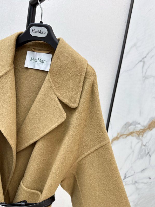 Двухстороннее шерстяное короткое пальто фото 6