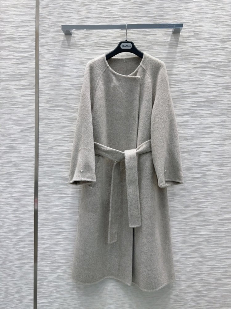 Двостороннє кашемірове пальто c лисячим хутром фото 3