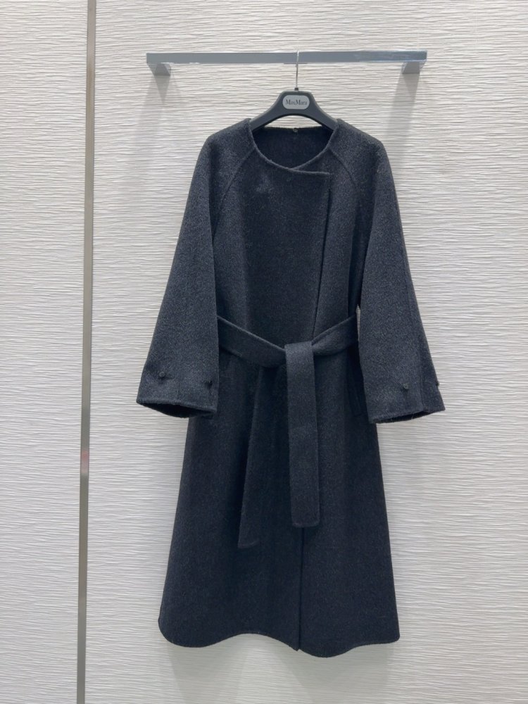 Двостороннє кашемірове пальто c лисячим хутром фото 3