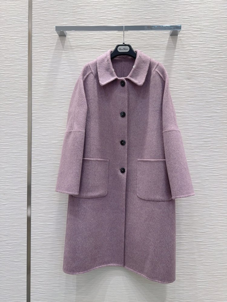 Двостороннє кашемірове пальто c лисячим хутром фото 3