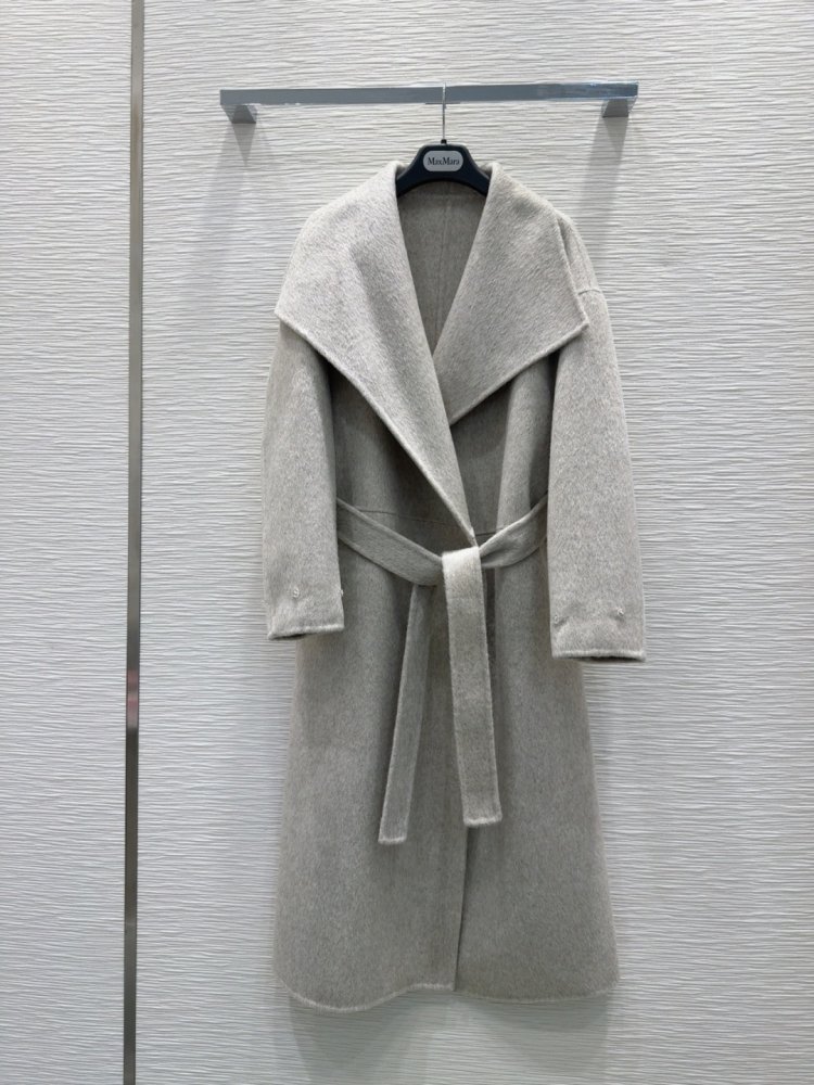 Двустороннее кашемировое пальто c лисьим мехом фото 3