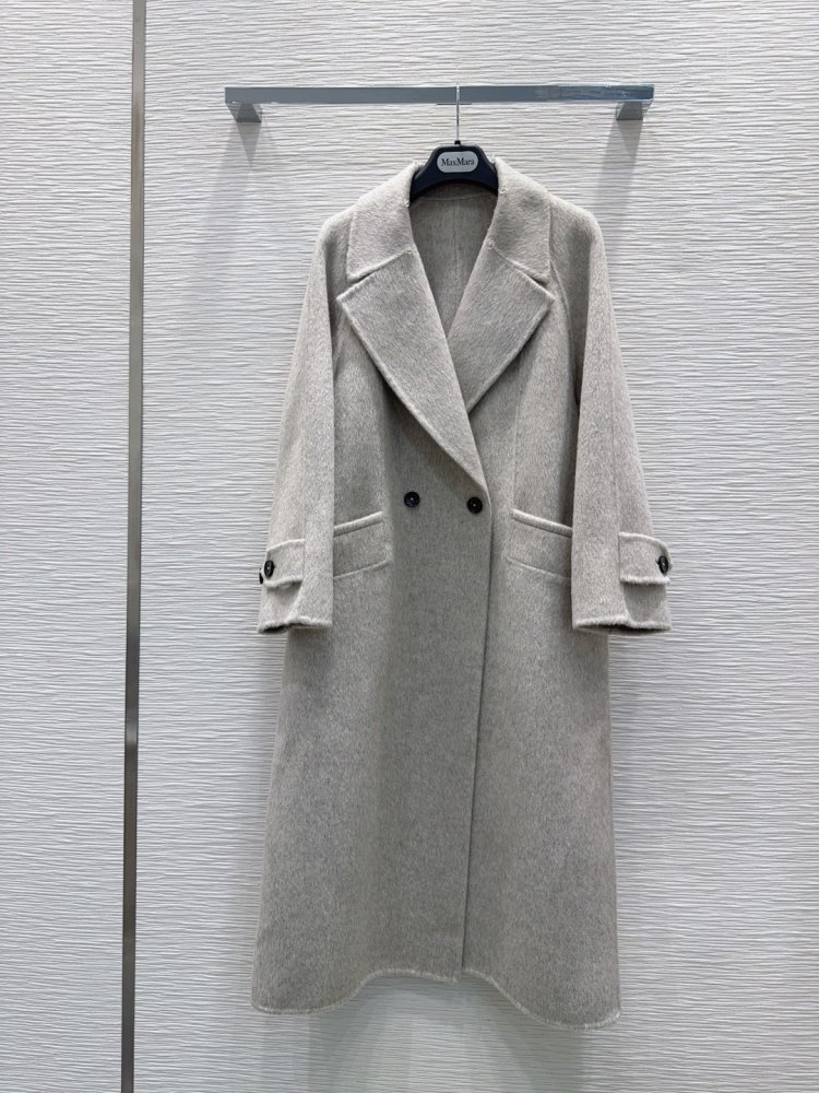 Двустороннее кашемировое пальто c лисьим мехом фото 3