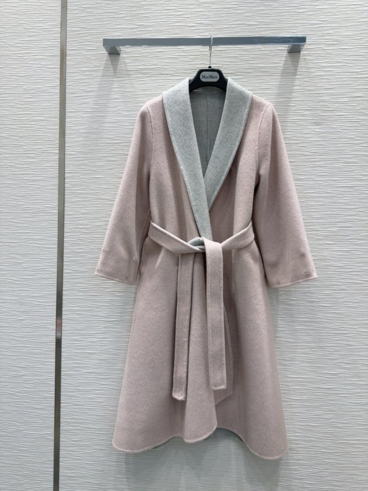 Двустороннее кашемировое пальто c лисьим мехом фото 3