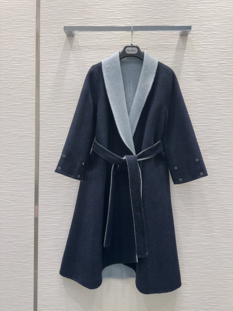 Двустороннее кашемировое пальто c лисьим мехом фото 3