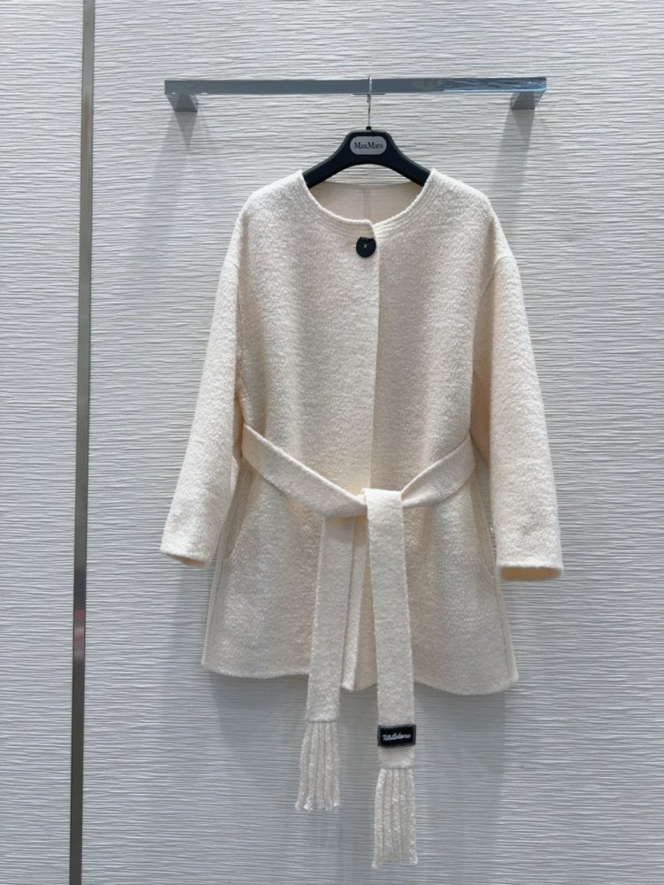 Двустороннее кашемировое пальто c лисьим мехом фото 3