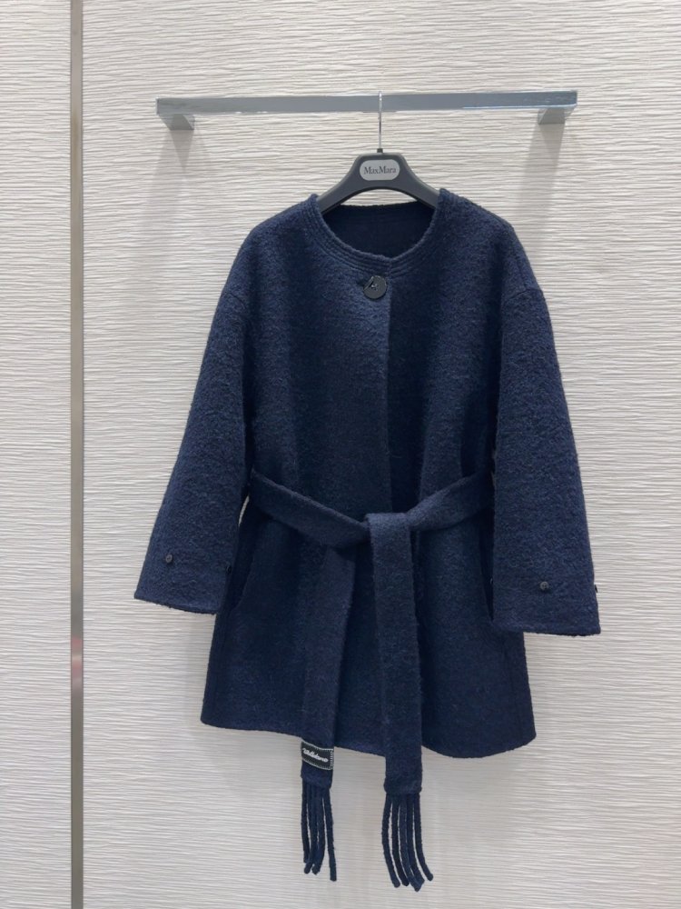 Двустороннее кашемировое пальто c лисьим мехом фото 3