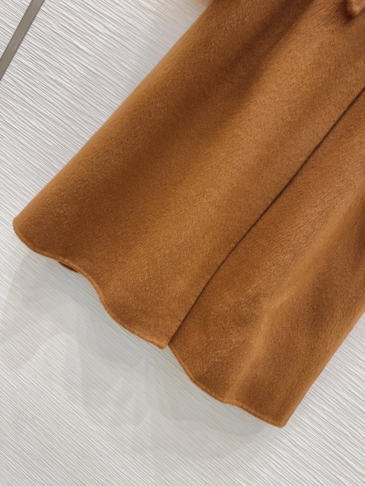 Двостороннє кашемірове пальто c лисячим хутром фото 5