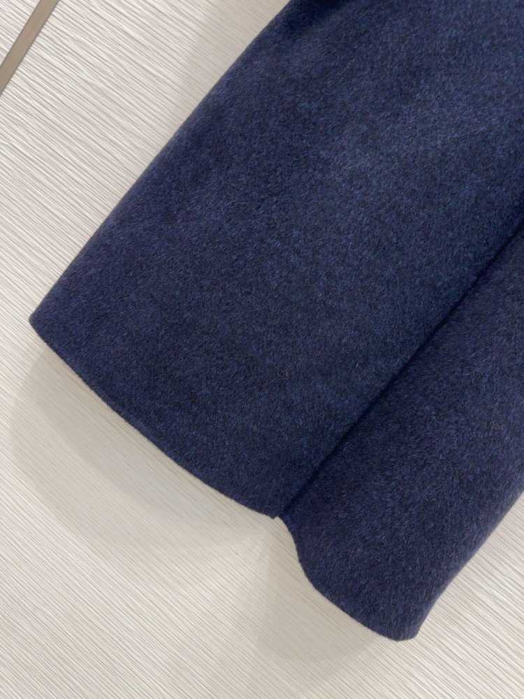 Двостороннє кашемірове пальто c лисячим хутром фото 5