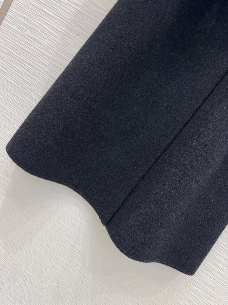 Двостороннє кашемірове пальто c лисячим хутром фото 5