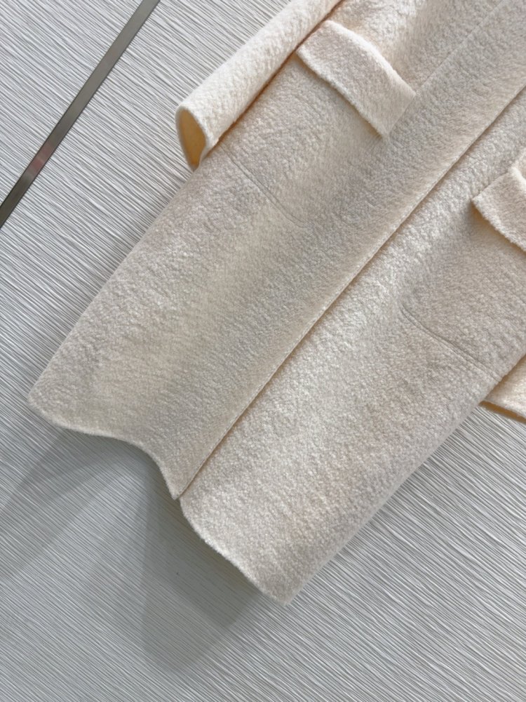 Двостороннє кашемірове пальто c лисячим хутром фото 5