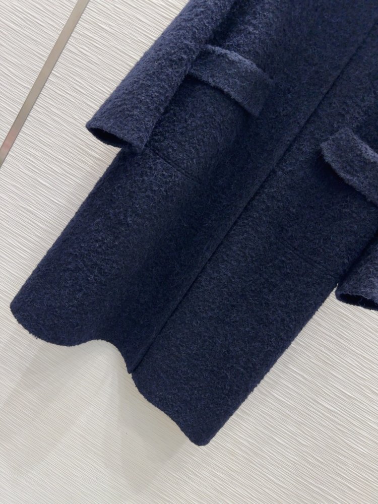 Двостороннє кашемірове пальто c лисячим хутром фото 5