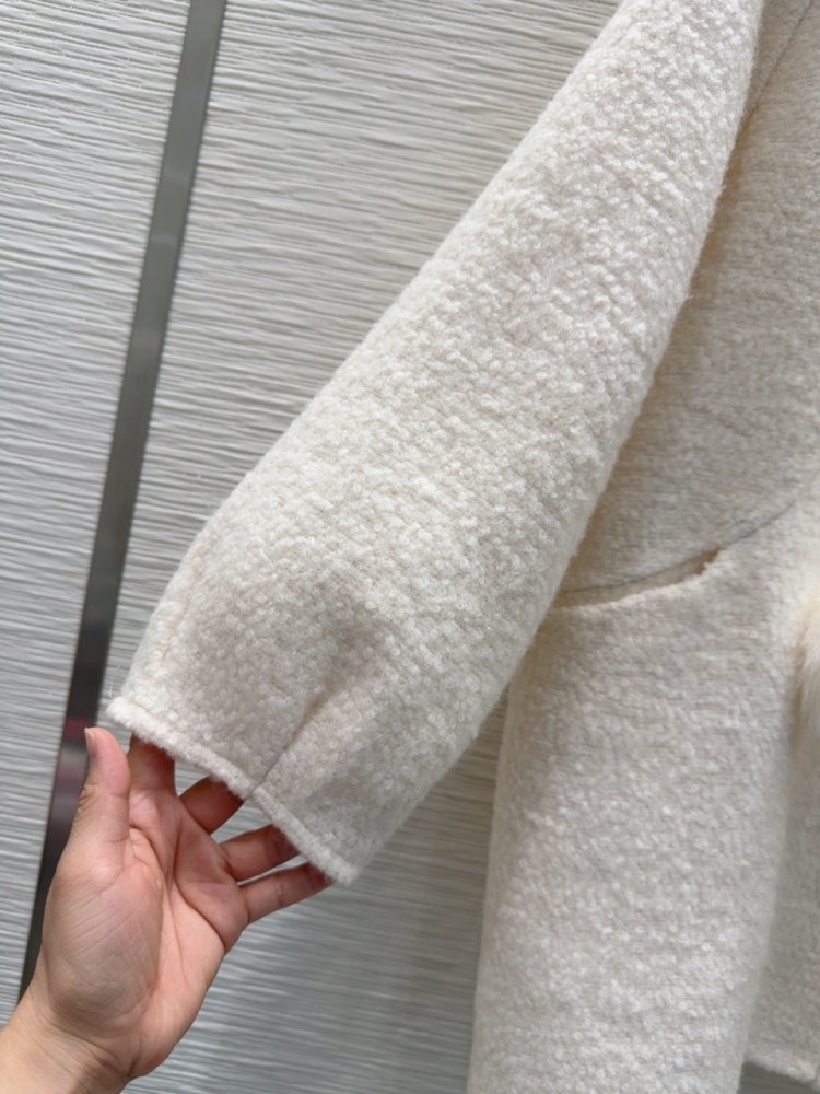 Двустороннее кашемировое пальто c лисьим мехом фото 6