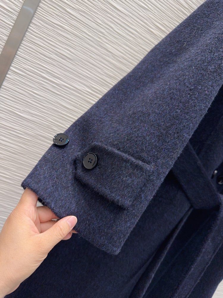 Двустороннее кашемировое пальто c лисьим мехом фото 6