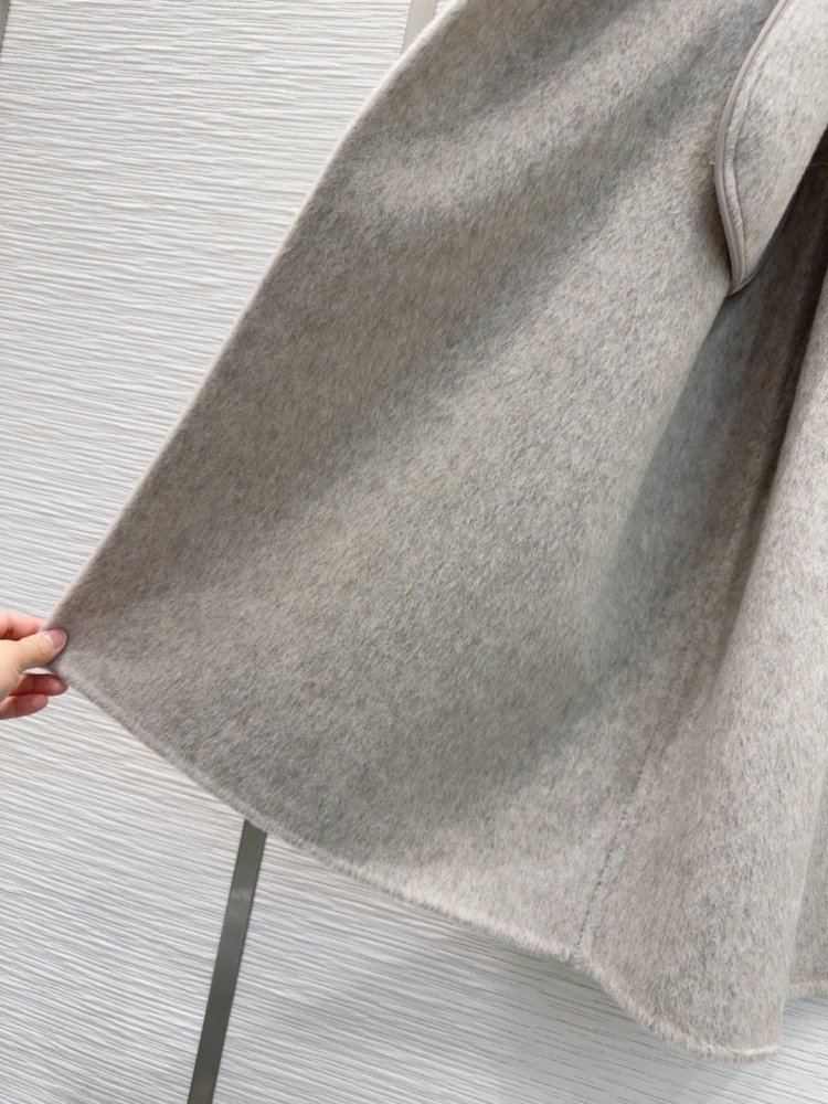 Двостороннє кашемірове пальто c лисячим хутром фото 7