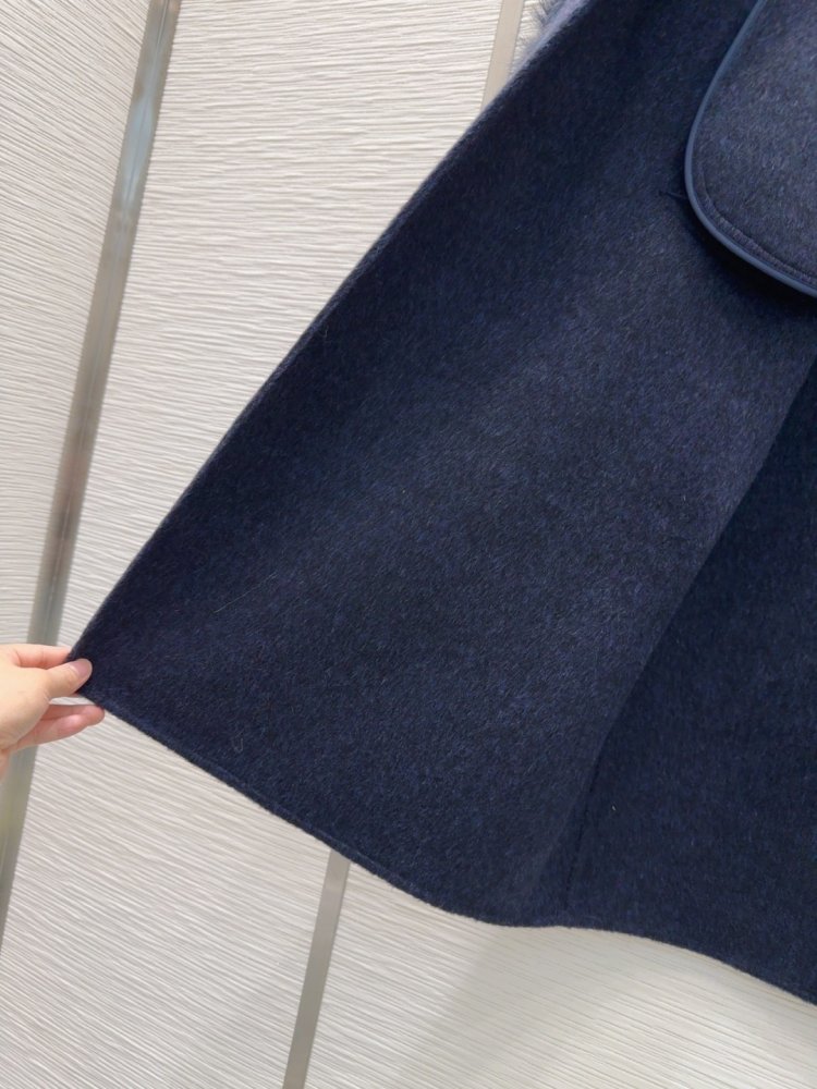 Двостороннє кашемірове пальто c лисячим хутром фото 7