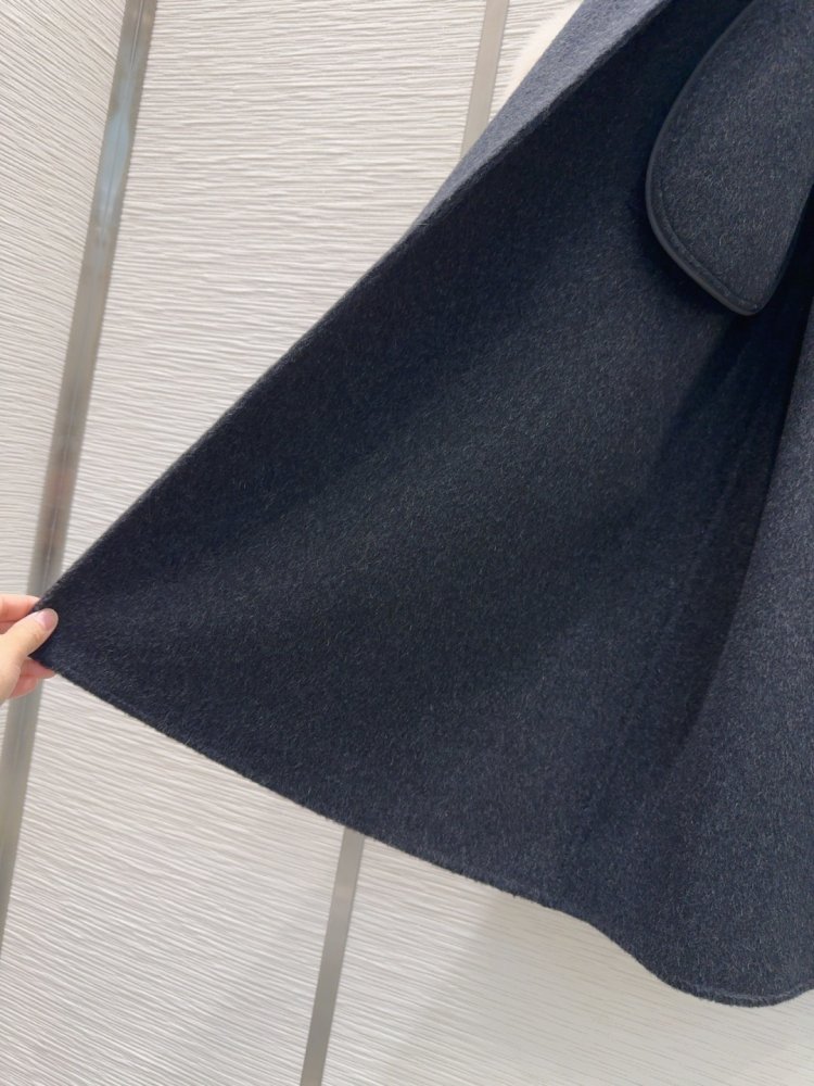 Двостороннє кашемірове пальто c лисячим хутром фото 7