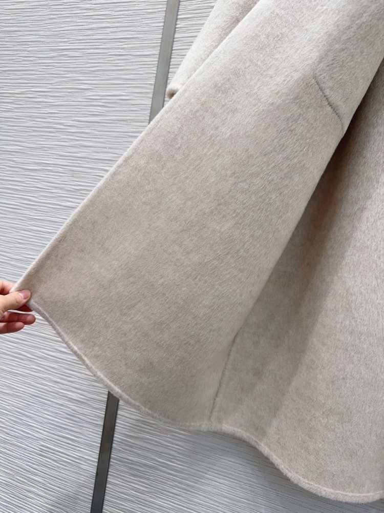 Двостороннє кашемірове пальто c лисячим хутром фото 7