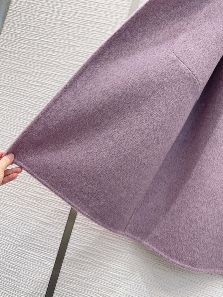 Двостороннє кашемірове пальто c лисячим хутром фото 7