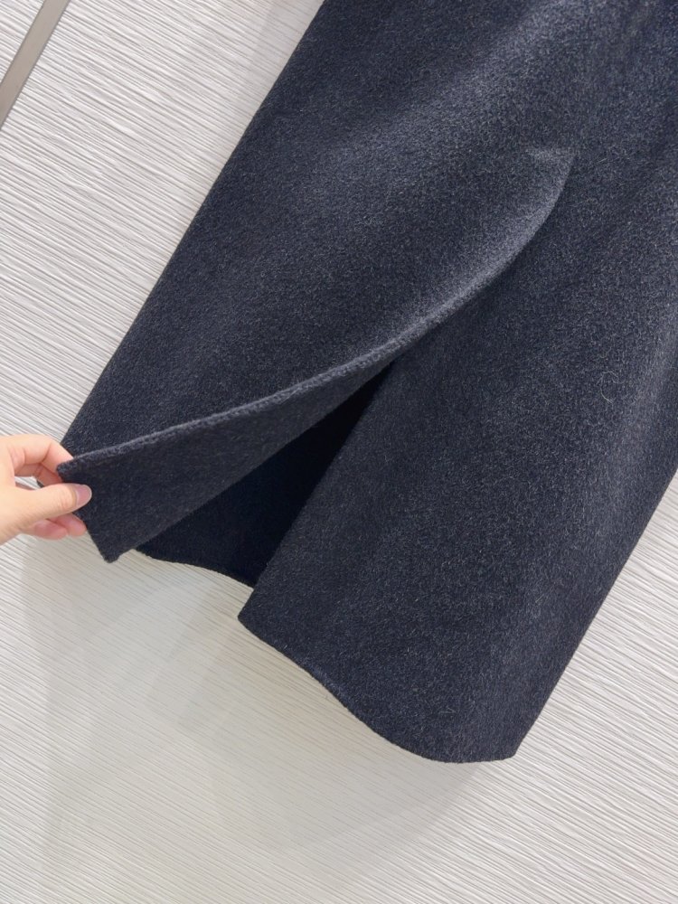 Двустороннее кашемировое пальто c лисьим мехом фото 7