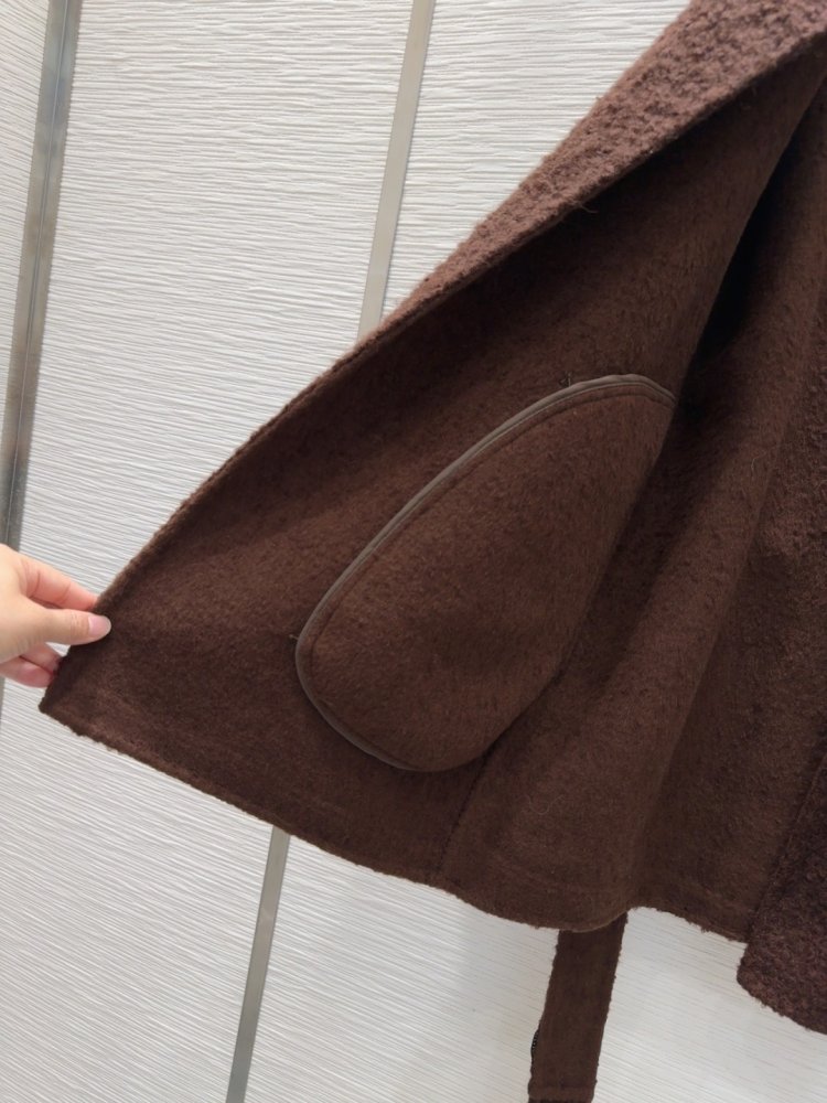 Двустороннее кашемировое пальто c лисьим мехом фото 7