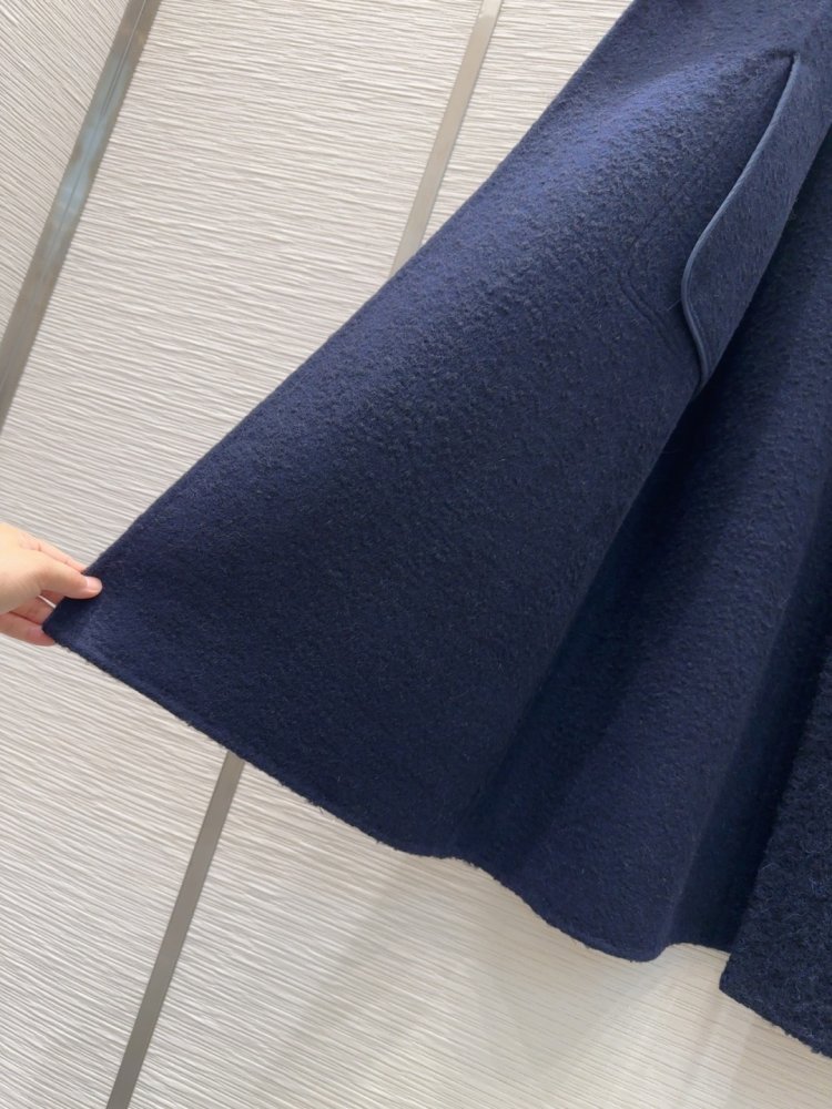 Двостороннє кашемірове пальто c лисячим хутром фото 8