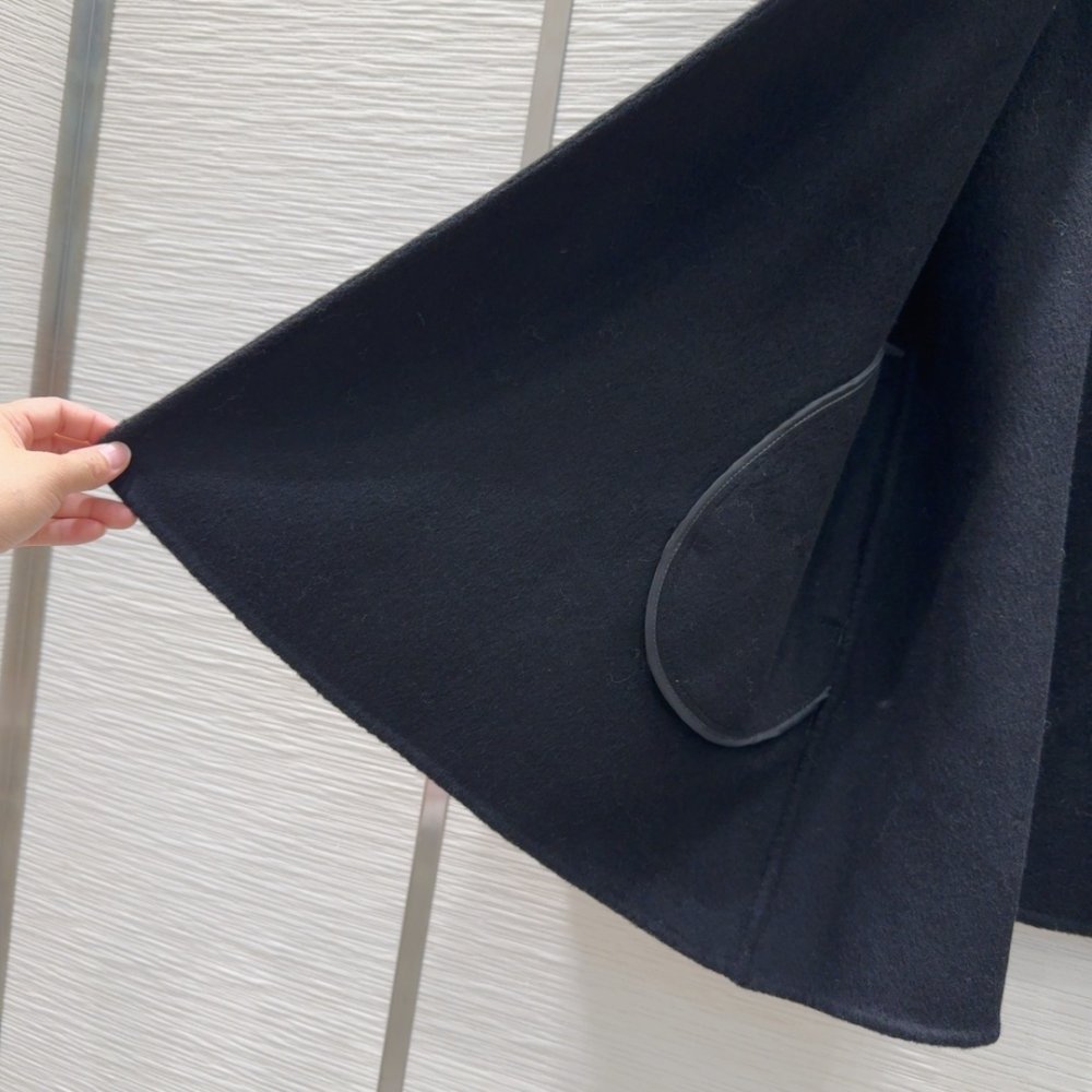 Двустороннее кашемировое пальто c лисьим мехом фото 8