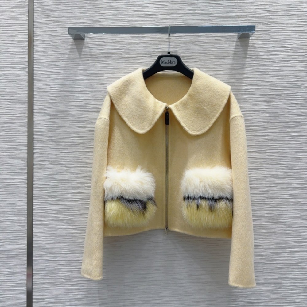 Bilateral cashmere coat from fox fur фото 2