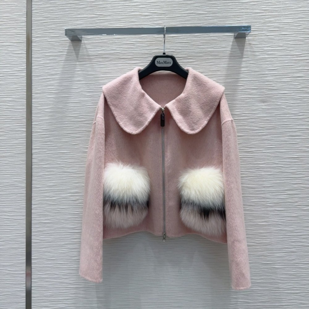 Bilateral cashmere coat from fox fur фото 2