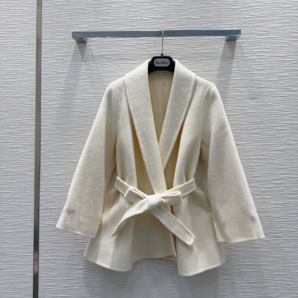 Двустороннее кашемировое пальто с лисьим мехом фото 3