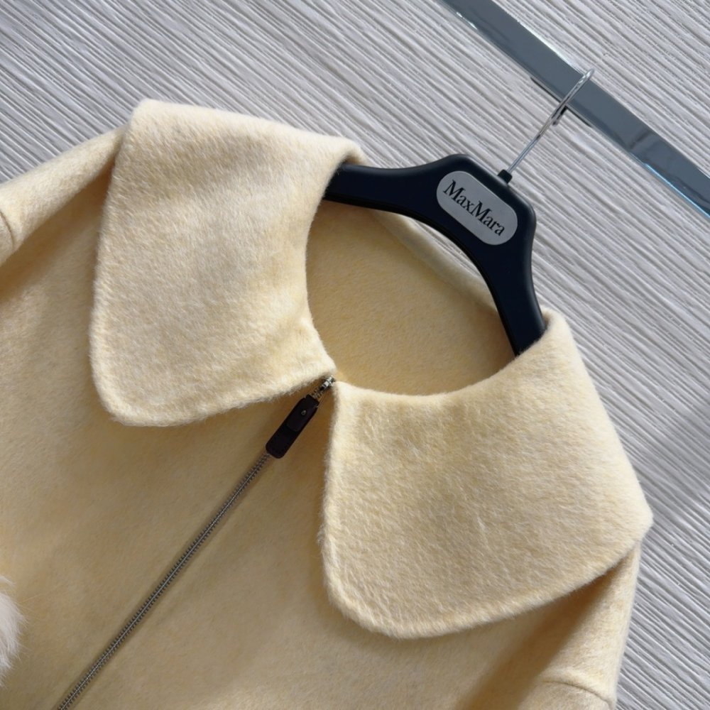 Bilateral cashmere coat from fox fur фото 4