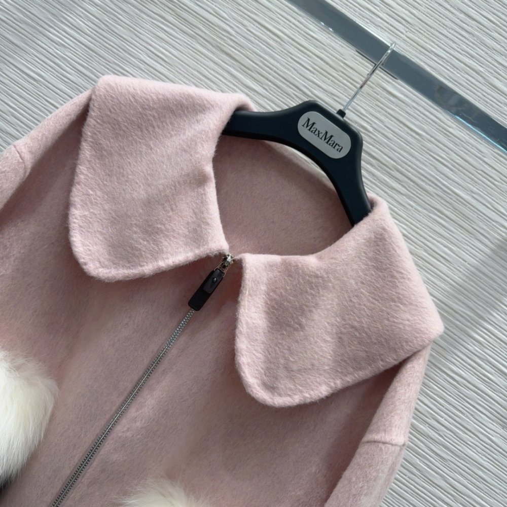 Bilateral cashmere coat from fox fur фото 4